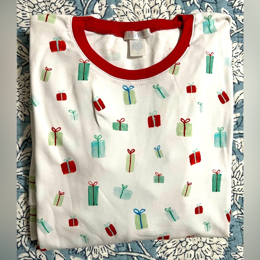 Lake Pajamas pima crew long-long set size S